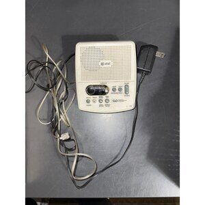 AT&T 1739 Digital Answering Machine System w Time/Day White TESTED AND WORKS